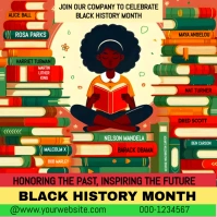 Black history month inspiring motivation art Instagram Post template
