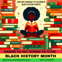 Black history month inspiring motivation art Instagram-bericht template