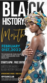 White Black History Month Template Digitalanzeige (9:16)