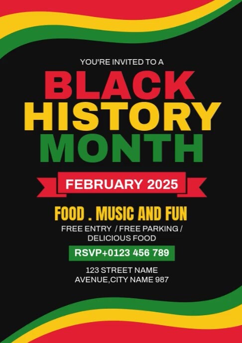 Black History Month Invitation Ads Template | PosterMyWall