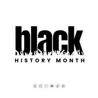 black history month logo template design