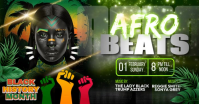 Black History Month Party Banner Facebook Shared Image template