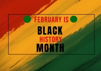 Black history month poster ad design Postcard template