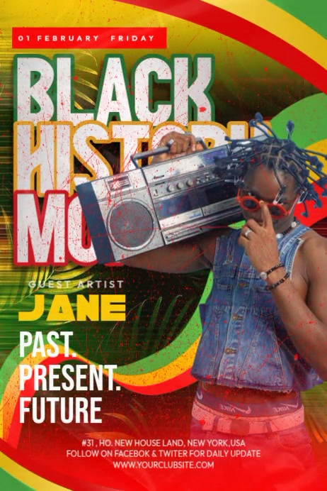 Black History Month Poster Template | PosterMyWall