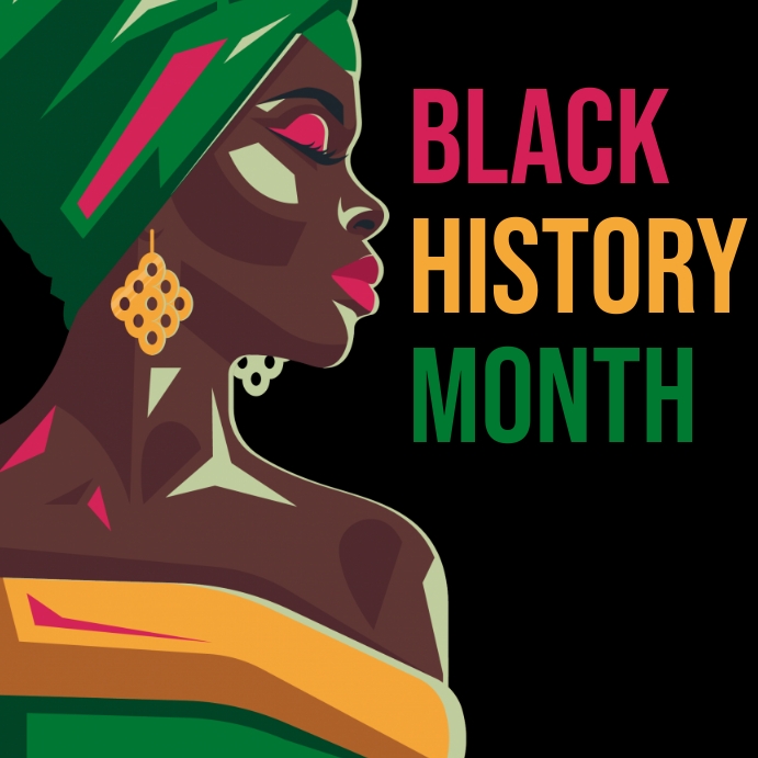 Black History Month Poster Design Template Publicação no Instagram