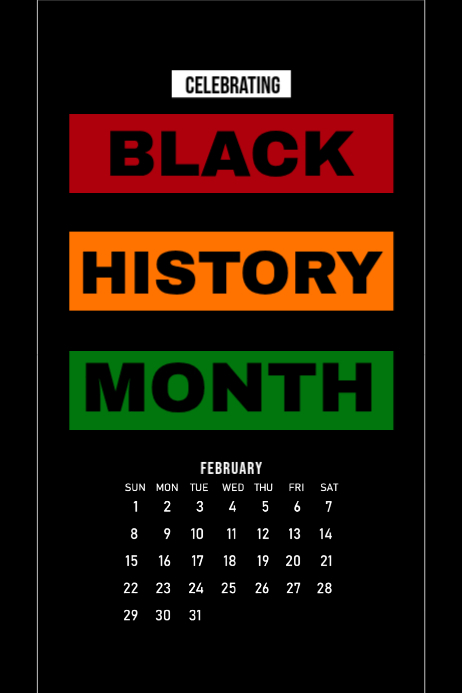 Black History Month Poster Template | PosterMyWall