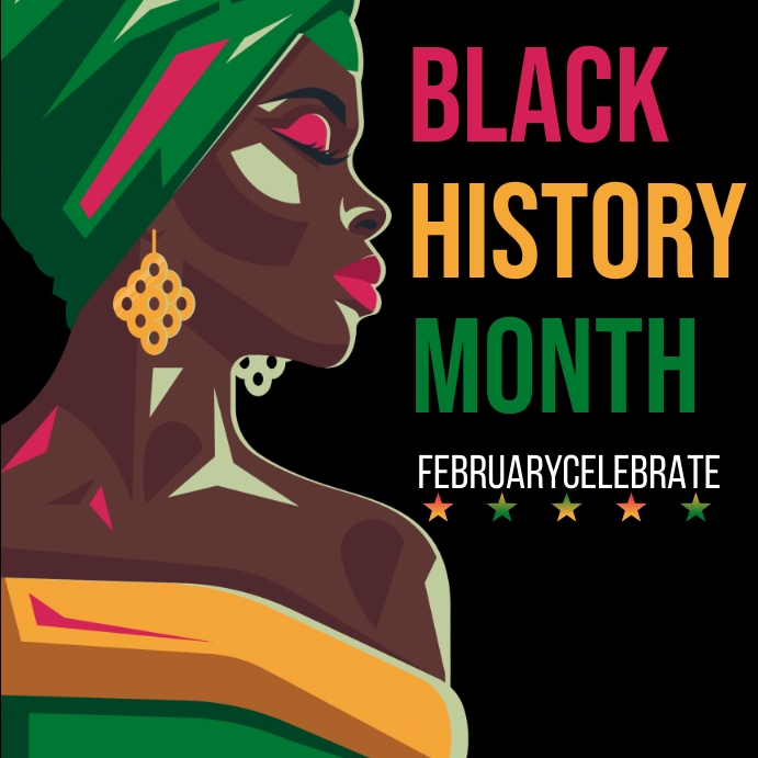 Black History Month Poster Design Template Publicação no Instagram