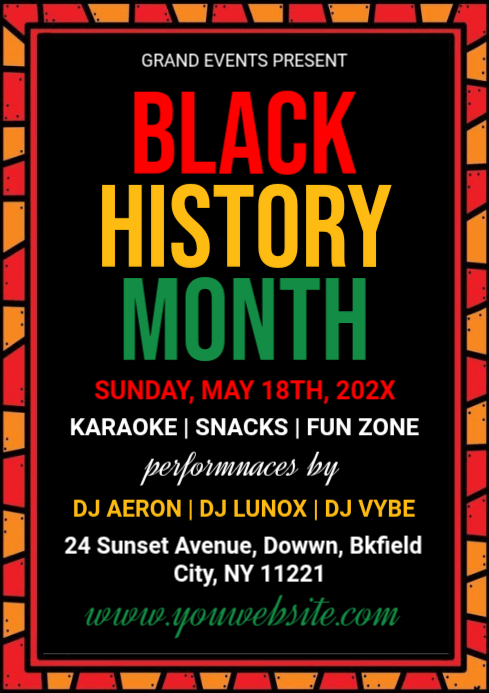 Copy of Black History Month Poster Flyer Template | PosterMyWall