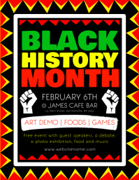 Black History Month Flyer template