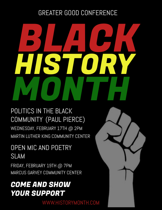 Black History Month Flyer Template PosterMyWall