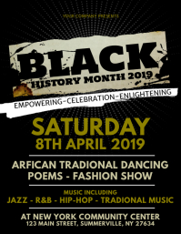 customizable design templates for black party postermywall party flyers for black history celebration
