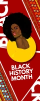 BLACK HISTORY MONTH ROLL UP BANNER Oprolbanier 2'×5' template