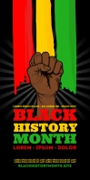 BLACK HISTORY MONTH ROLL-UP Roll-up-Banner 3 x 6 Zoll template