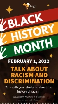 Black History Month Seminar banner Digital Display (9:16) template