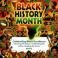 Black History Month Square template