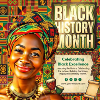 Black History Month Square Video 方形(1:1) template