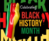 Black history month template 2025 Mittelgroßes Rechteck