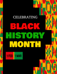 Black history month template 2026 Flyer (US Letter)