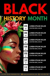 Black History Month Template Poster
