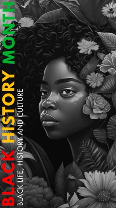 Black History Month Template งานแสดงผลงานแบบดิจิทัล (9:16)