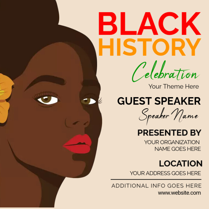 Black History Month Template PosterMyWall