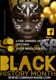 black history month template A4