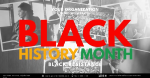 黑色 Black History Month Celebration delt Facebook-billede Template