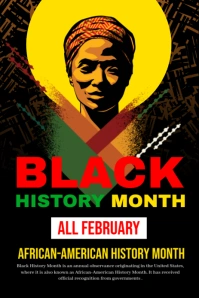 Black History Month Template Pinterest Graphic