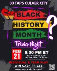 Black History Month Trivia Night Template Instagram Portrait