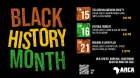 Black History Month twitter post schedule ad template