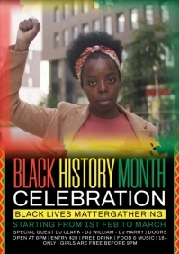 black history month video A4 template