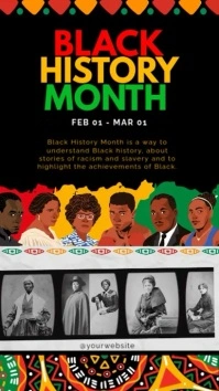 Black History Month video História do Instagram template