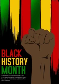 Black history month video A4 template