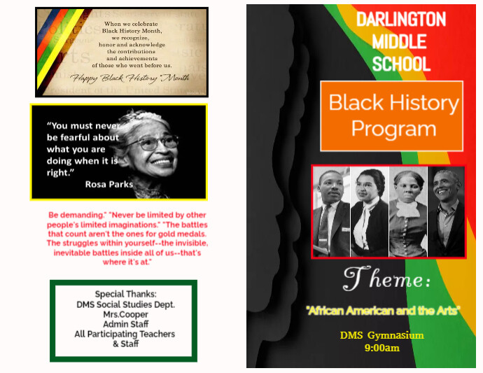 black history program Flyer (format US Letter) template