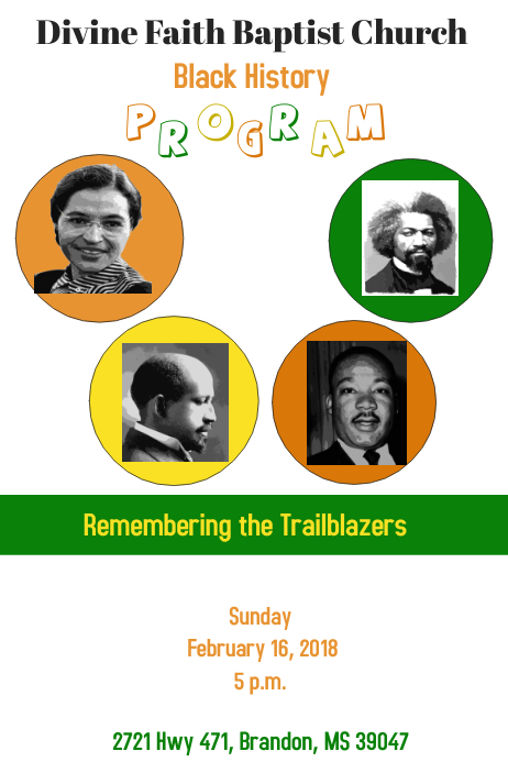 Black History Program Template PosterMyWall black-history-program-template-postermywall