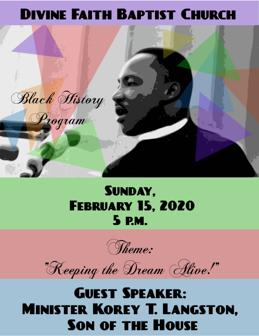 Black History Program Flyer (format US Letter) template