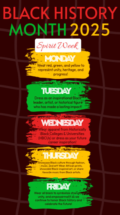 Black History Spirit Week História do Instagram template