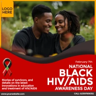 Black HIV/AIDS Awareness Day Ad Publicación de Instagram template
