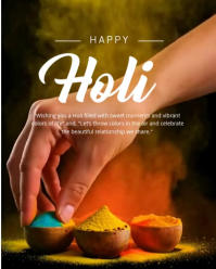 Black Holi Celebration Instagram Portrait Video template