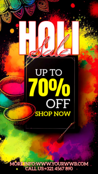 Black Holi Sale Offer Ads Instagram Story template