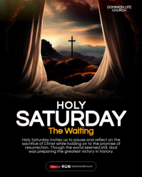 Black Holy Saturday Poster  Instagram Portrait template