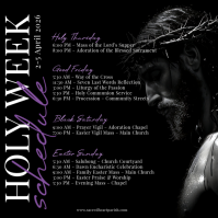 Black Holy Week Schedule Instagram Post template