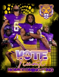 Black Homecoming King Flyer (us Letter) template