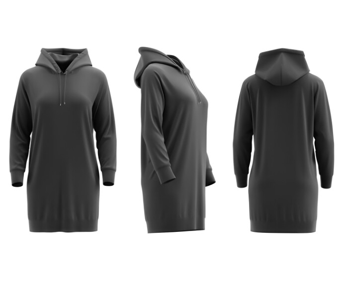 Black hooded sweatshirt for women Template PosterMyWall