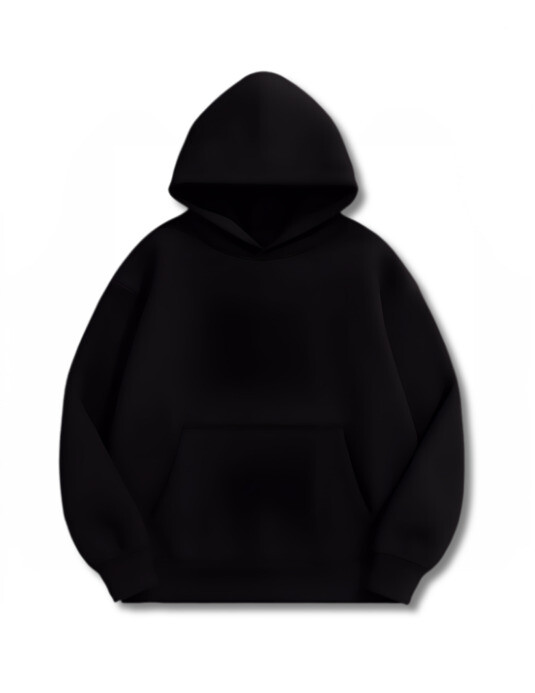 Black Hoodie Mockup Template | Minimalist Apparel Design For Print & Online Merch Flyer (us Letter)