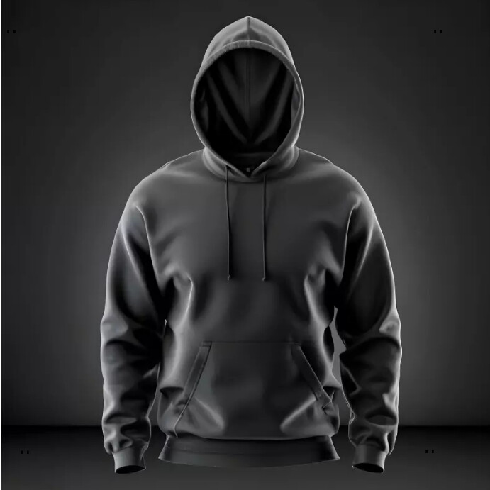 Black Hoodie Mockup Template สี่เหลี่ยมจัตุรัส (1:1)