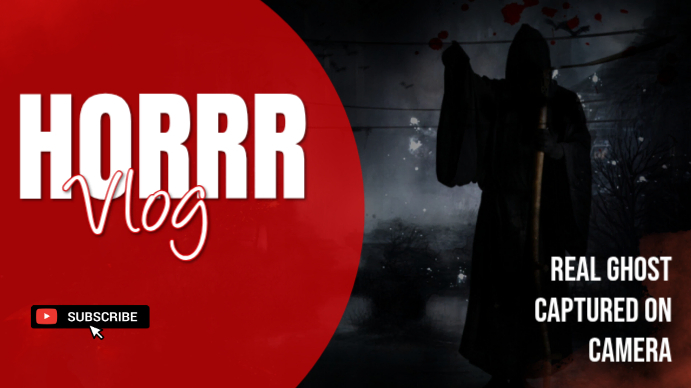 Black Horror Vlog Youtube Thumbnail Template | PosterMyWall
