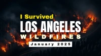 Black  I Survived Los Angeles  Twitter Post template