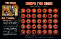 Black Illustrative Basketball Fundraiser Tabloid Tabloide template