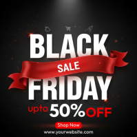 黑色 Black Friday Sale Instagram-bericht Template